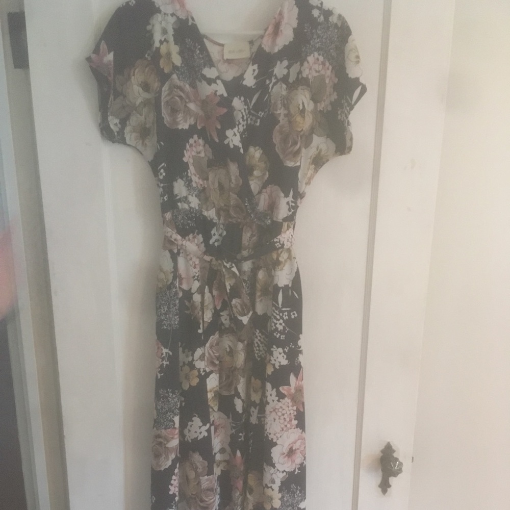 Blue floral maxi dress